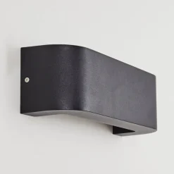 Applique Murale D'Exterieurkirkhall Led Noir, 1 Lumiere