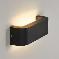 Applique Murale D'Exterieurkirkhall Led Noir, 1 Lumiere