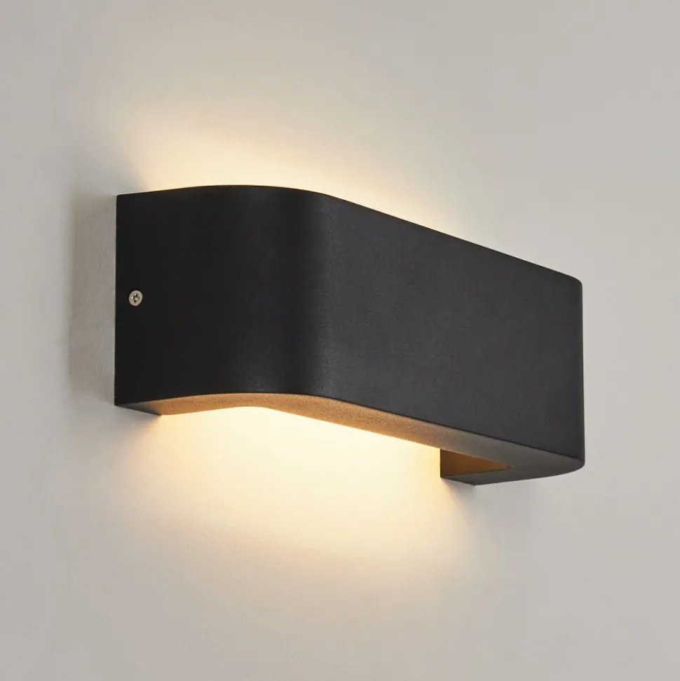 Applique Murale D'Exterieurkirkhall Led Noir, 1 Lumiere