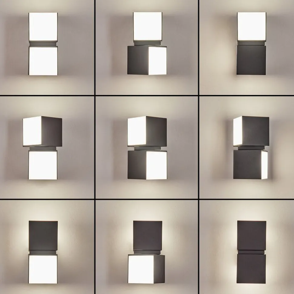 Applique Murale D'Exterieur Swanek Led Anthracite, 1 Lumiere