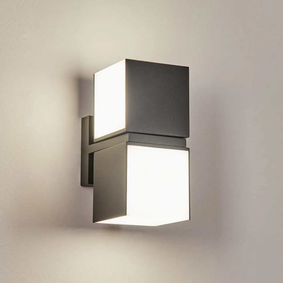 Applique Murale D'Exterieur Swanek Led Anthracite, 1 Lumiere