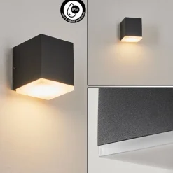 Applique Murale D'Exterieuroatlands Led Anthracite, 1 Lumiere