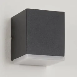 Applique Murale D'Exterieuroatlands Led Anthracite, 1 Lumiere
