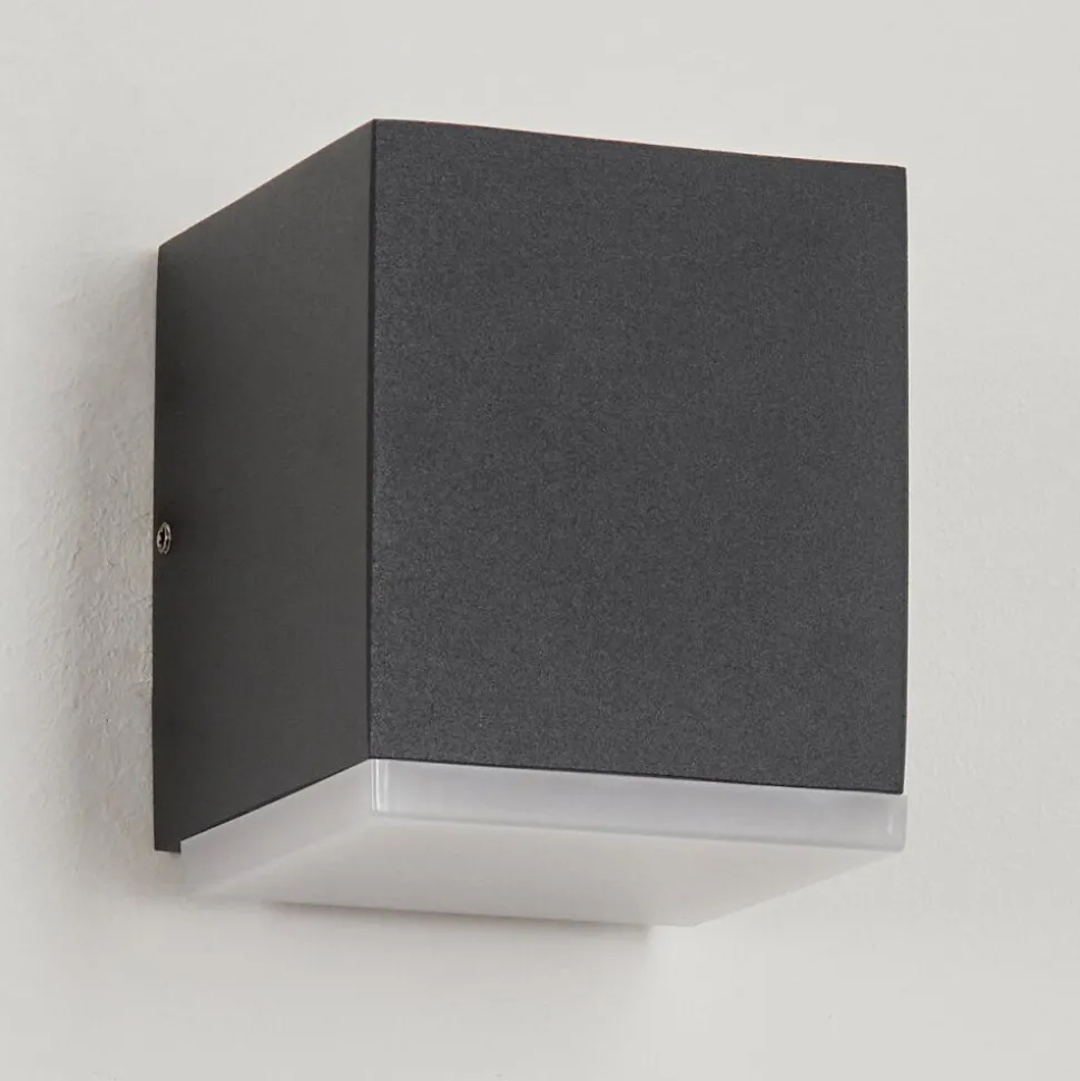 Applique Murale D'Exterieuroatlands Led Anthracite, 1 Lumiere