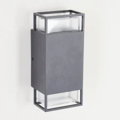 Applique Murale D'Exterieur Ramalhal Anthracite, 2 Lumieres