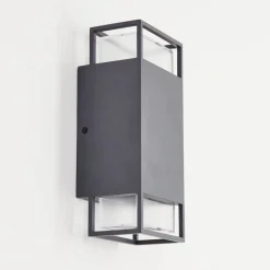 Applique Murale D'Exterieur Ramalhal Anthracite, 2 Lumieres