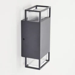 Applique Murale D'Exterieur Ramalhal Anthracite, 2 Lumieres