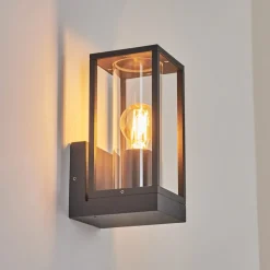 Applique Murale D'Exterieur Oiba Anthracite, 1 Lumiere