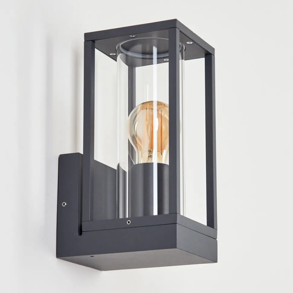Applique Murale D'Exterieur Oiba Anthracite, 1 Lumiere