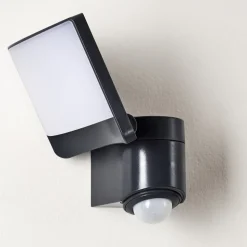 Applique Murale D'Exterieur Larvik Led Anthracite, 1 Lumiere, Detecteur De Mouvement