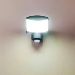 Applique Murale D'Exterieur Larvik Led Anthracite, 1 Lumiere, Detecteur De Mouvement