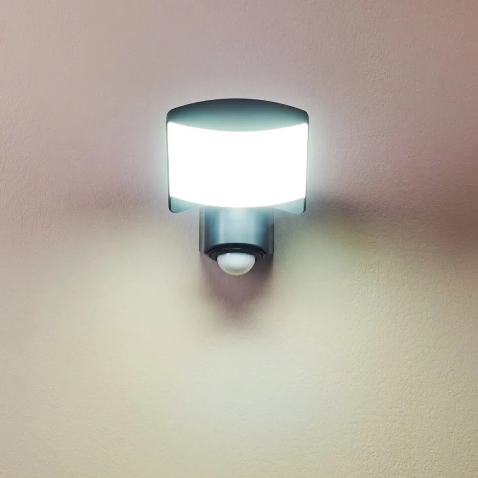 Applique Murale D'Exterieur Larvik Led Anthracite, 1 Lumiere, Detecteur De Mouvement