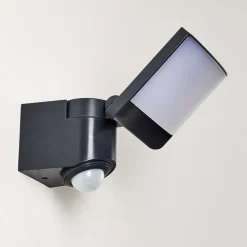 Applique Murale D'Exterieur Larvik Led Anthracite, 1 Lumiere, Detecteur De Mouvement
