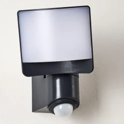 Applique Murale D'Exterieur Larvik Led Anthracite, 1 Lumiere, Detecteur De Mouvement