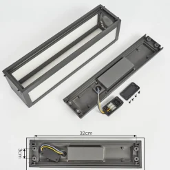 Applique Murale D'Exterieurapidou Led Anthracite, 1 Lumiere