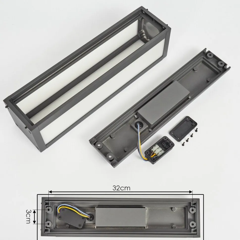 Applique Murale D'Exterieurapidou Led Anthracite, 1 Lumiere