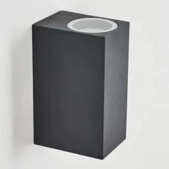 Applique Murale D'Exterieur Skaabu Noir, Blanc, 2 Lumieres