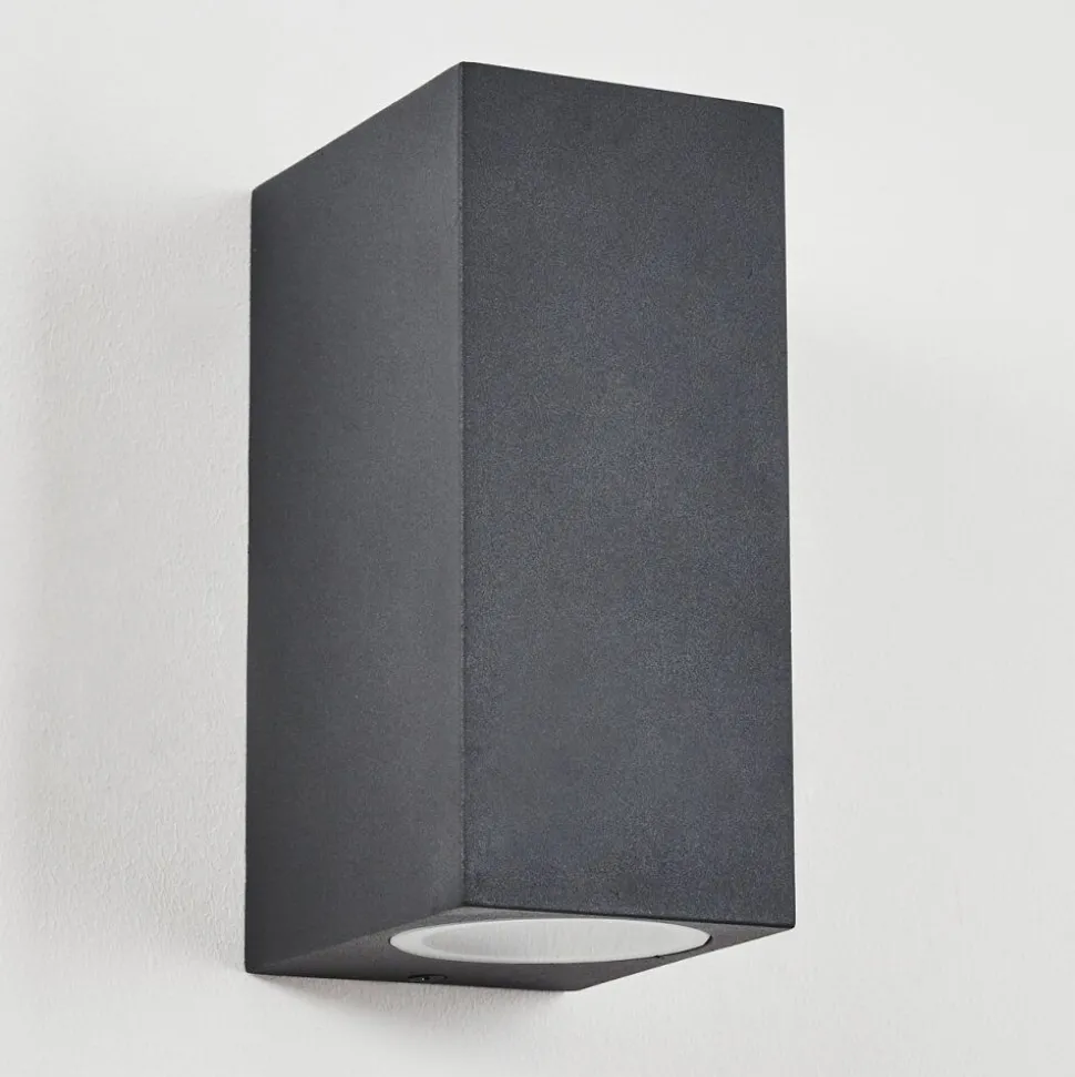 Applique Murale D'Exterieur Skaabu Noir, Blanc, 2 Lumieres