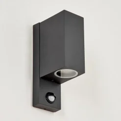 Applique Murale D'Exterieurkingstown Anthracite, Transparent, 2 Lumieres, Detecteur De Mouvement