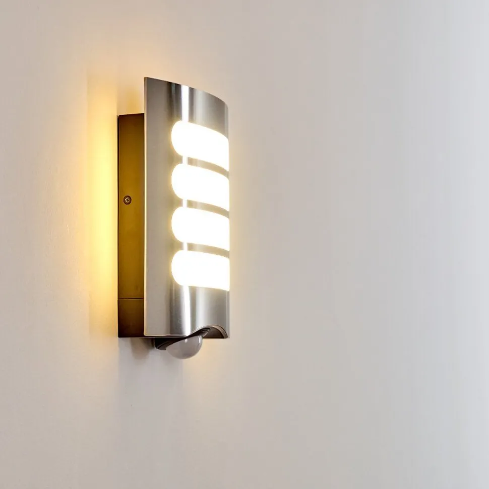 Applique Murale D'Exterieur Meja Led Anthracite, 1 Lumiere, Detecteur De Mouvement