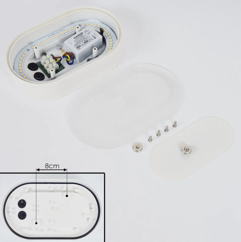 Applique Murale D'Exterieurpaleroo Led Blanc, 1 Lumiere
