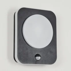 Applique Murale D'Exterieur Haga Led Noir, 1 Lumiere, Detecteur De Mouvement