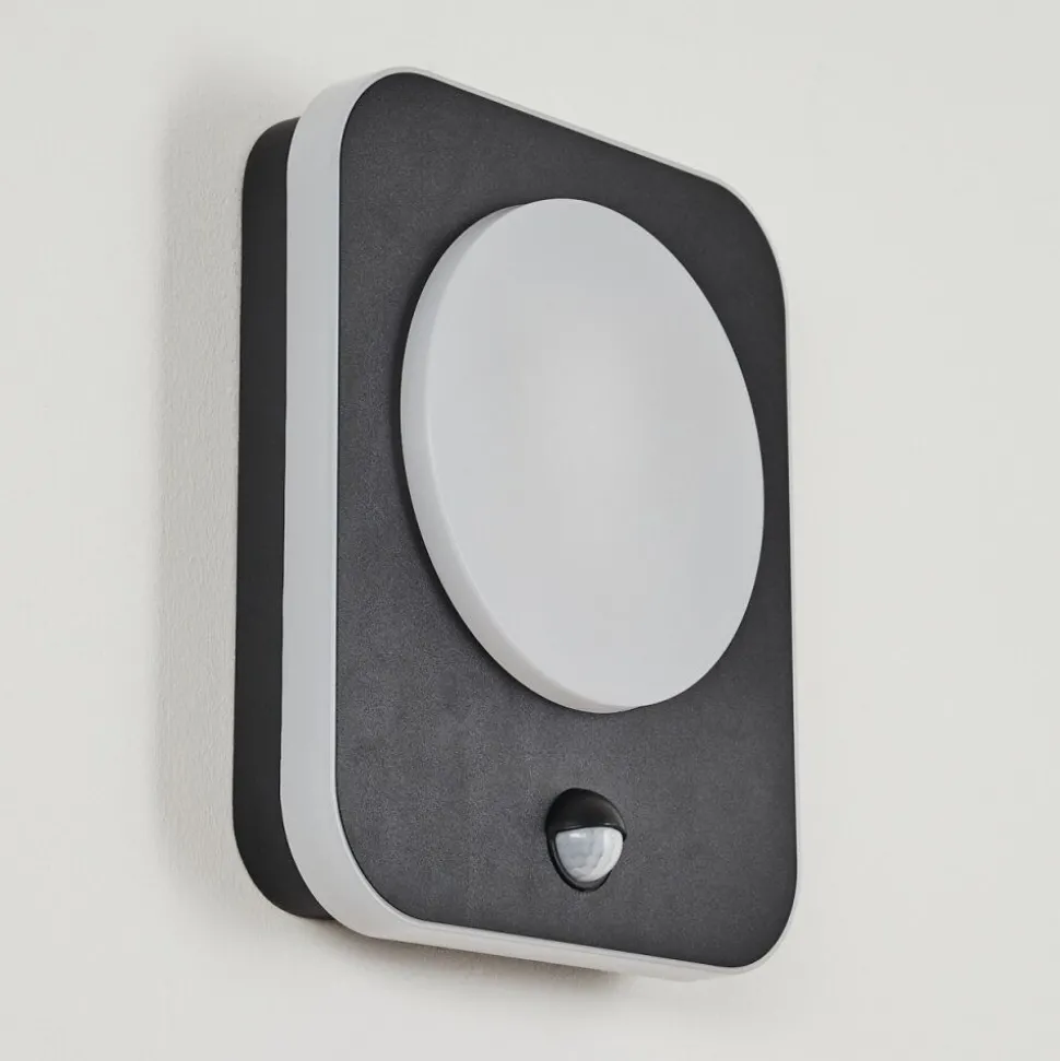 Applique Murale D'Exterieur Haga Led Noir, 1 Lumiere, Detecteur De Mouvement