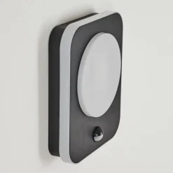 Applique Murale D'Exterieur Haga Led Noir, 1 Lumiere, Detecteur De Mouvement