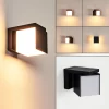 Applique Murale D'Exterieur Swanek Led Noir, 1 Lumiere