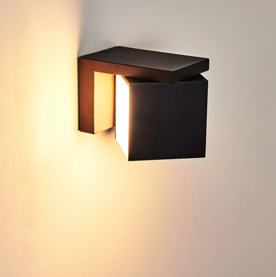 Applique Murale D'Exterieur Swanek Led Noir, 1 Lumiere