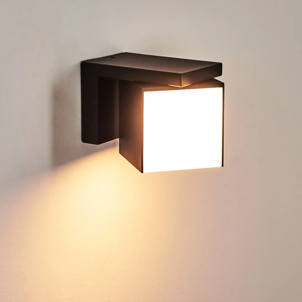 Applique Murale D'Exterieur Swanek Led Noir, 1 Lumiere