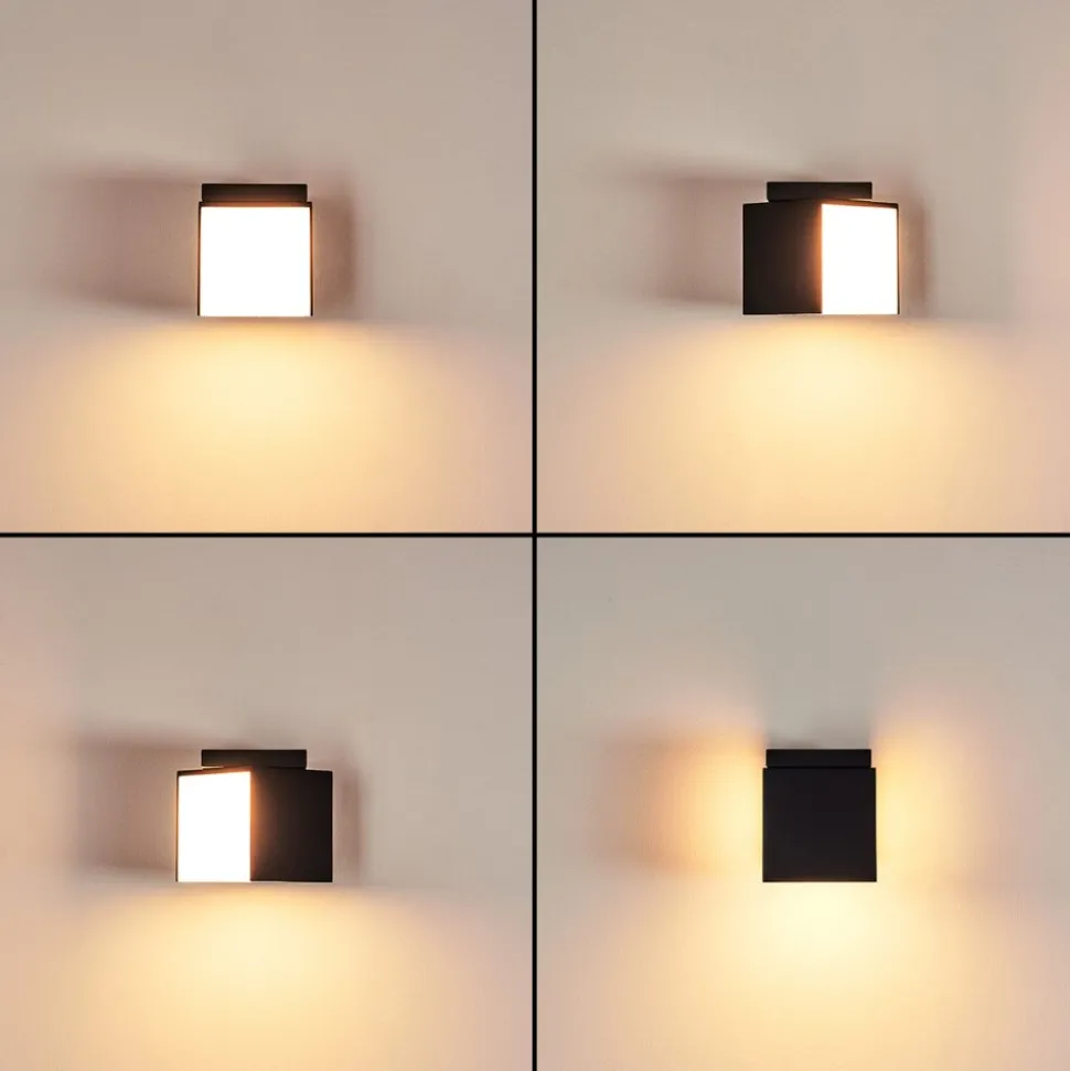 Applique Murale D'Exterieur Swanek Led Noir, 1 Lumiere