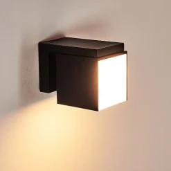 Applique Murale D'Exterieur Swanek Led Noir, 1 Lumiere