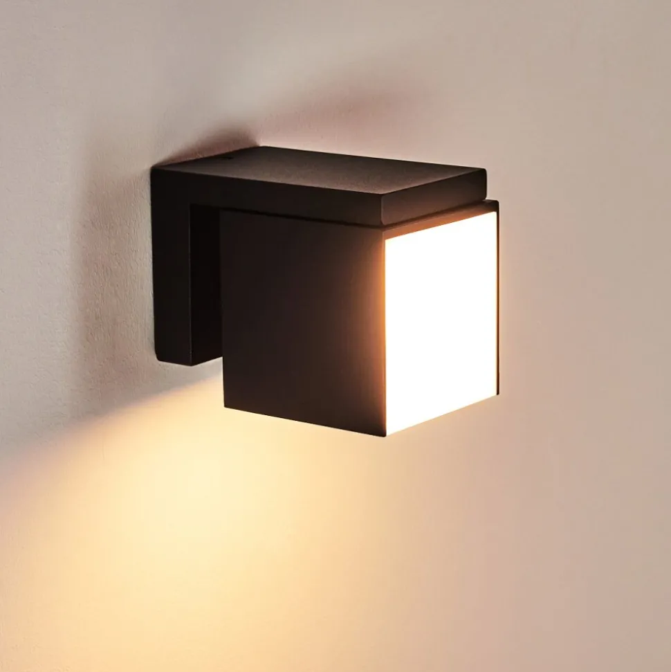 Applique Murale D'Exterieur Swanek Led Noir, 1 Lumiere
