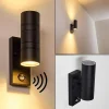 Applique Murale D'Exterieur Froslev Led Noir, 2 Lumieres, Detecteur De Mouvement
