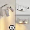 Applique Murale D'Exterieur Saeter Led Blanc, 2 Lumieres, Detecteur De Mouvement