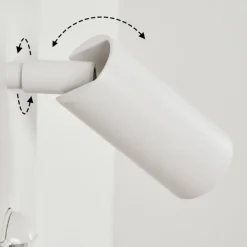 Applique Murale D'Exterieur Saeter Led Blanc, 2 Lumieres, Detecteur De Mouvement
