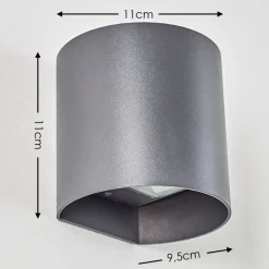 Applique Murale D'Exterieur Vikom Led Anthracite, 2 Lumieres
