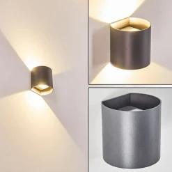 Applique Murale D'Exterieur Vikom Led Anthracite, 2 Lumieres
