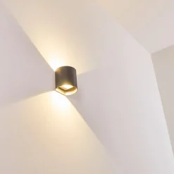 Applique Murale D'Exterieur Vikom Led Anthracite, 2 Lumieres