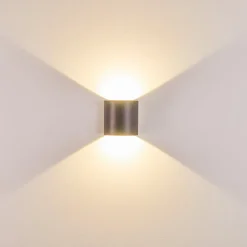 Applique Murale D'Exterieur Vikom Led Anthracite, 2 Lumieres