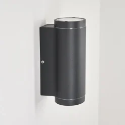 Applique Murale D'Exterieur Cebuentos Anthracite, 2 Lumieres