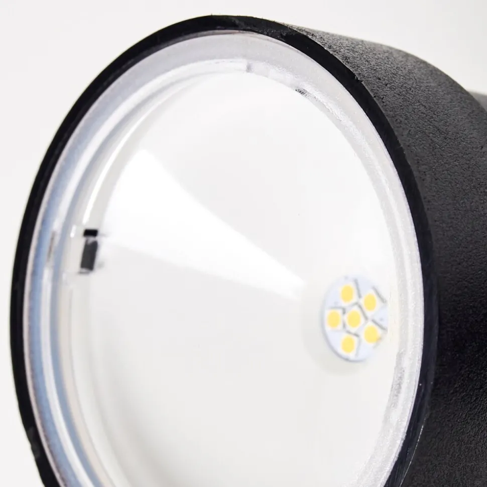 Applique Murale D'Exterieur Emmerlev Led Noir, 2 Lumieres, Detecteur De Mouvement