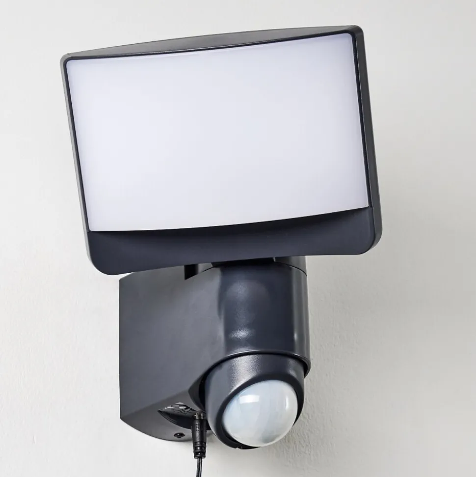 Applique Murale D'Exterieur Larvik Led Anthracite, 1 Lumiere, Detecteur De Mouvement