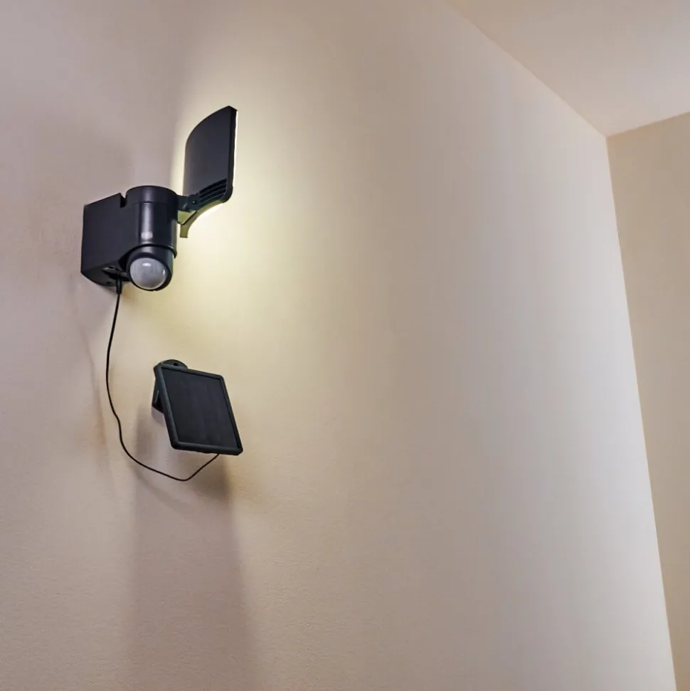Applique Murale D'Exterieur Larvik Led Anthracite, 1 Lumiere, Detecteur De Mouvement