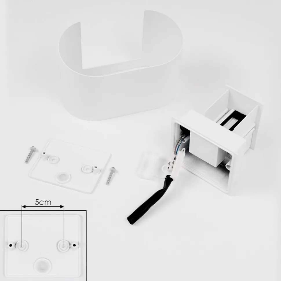 Applique Murale D'Exterieur Everton Led Blanc, 2 Lumieres