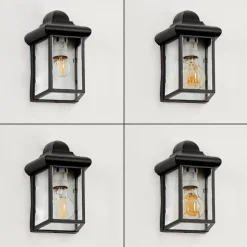 Applique Murale D'Exterieur Murto Noir, Blanc, 1 Lumiere