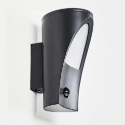 Applique Murale D'Exterieur Aria Anthracite, 1 Lumiere, Detecteur De Mouvement