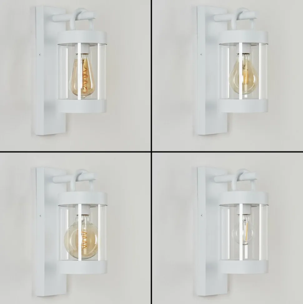 Applique Murale D'Exterieur Fulham Blanc, 1 Lumiere