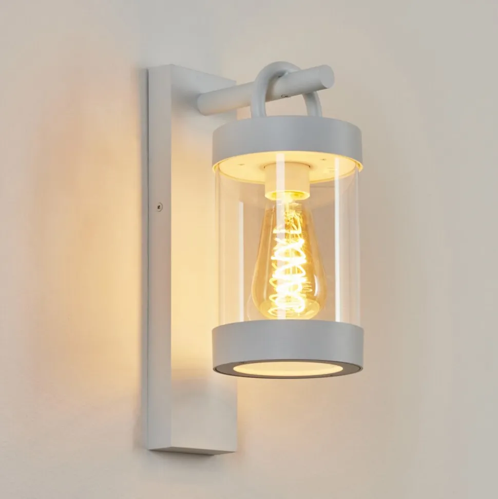 Applique Murale D'Exterieur Fulham Blanc, 1 Lumiere